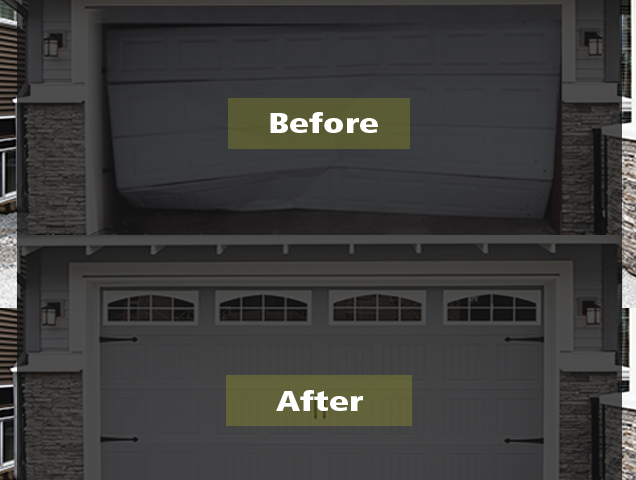 garage door before & after